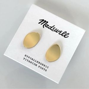 Madewell Vintage Gold Petalwing Post Earrings NWT
